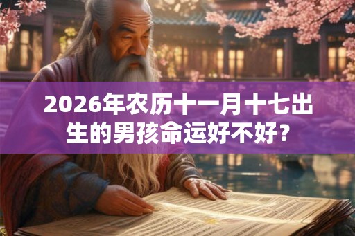 2026年农历十一月十七出生的男孩命运好不好？