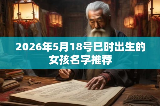 2026年5月18号巳时出生的女孩名字推荐