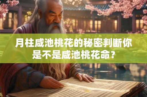 月柱咸池桃花的秘密判断你是不是咸池桃花命? 月柱咸池桃花的秘密判断你是不是咸池桃花命?