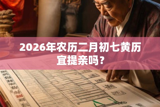 2026年农历二月初七黄历宜提亲吗？
