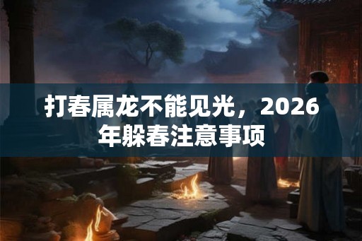 打春属龙不能见光,2026年躲春注意事项 打春属龙不能见光,2026年躲春注意事项