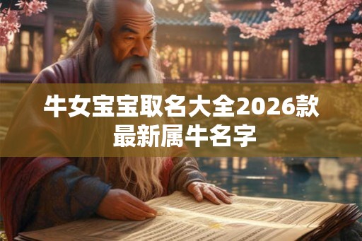 牛女宝宝取名大全2026款 最新属牛名字