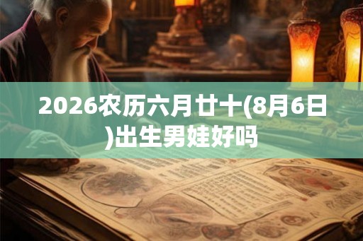 2026农历六月廿十(8月6日)出生男娃好吗