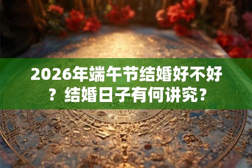 2026年端午节结婚好不好？结婚日子有何讲究？