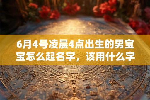 6月4号凌晨4点出生的男宝宝怎么起名字，该用什么字好
