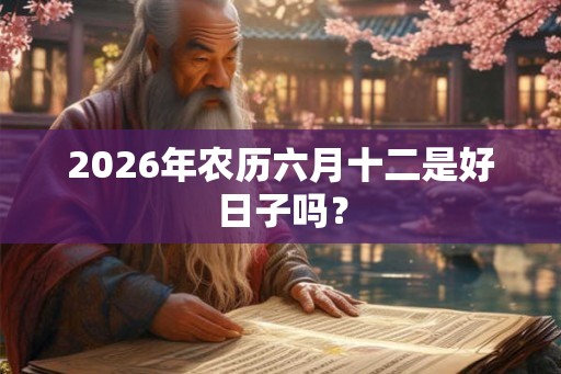 2026年农历六月十二是好日子吗？
