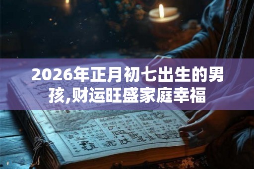 2026年正月初七出生的男孩,财运旺盛家庭幸福 2026年正月初七出生的男孩,财运旺盛家庭幸福