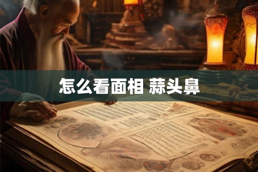 怎么看面相 蒜头鼻