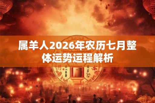 属羊人2026年农历七月整体运势运程解析
