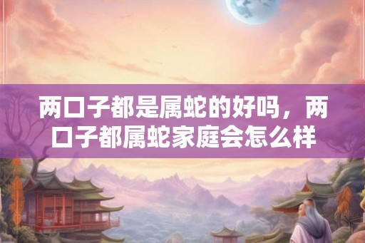两口子都是属蛇的好吗，两口子都属蛇家庭会怎么样