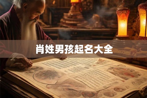 肖姓男孩起名大全