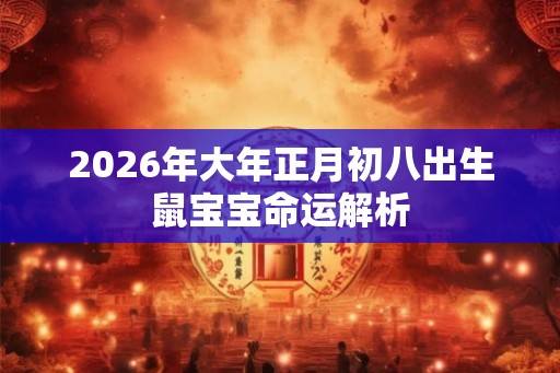 2026年大年正月初八出生鼠宝宝命运解析