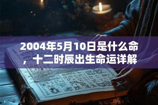 2004年5月10日是什么命，十二时辰出生命运详解