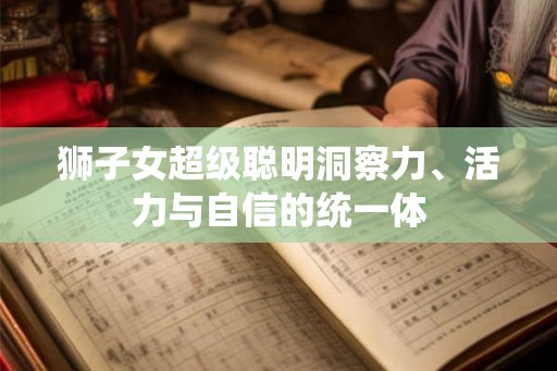 狮子女超级聪明洞察力、活力与自信的统一体
