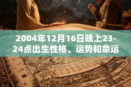 2004年12月16日晚上23-24点出生性格、运势和命运