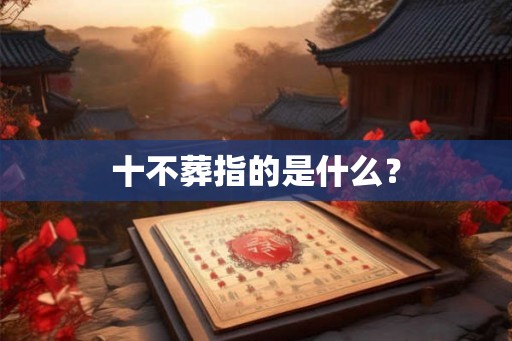 十不葬指的是什么？