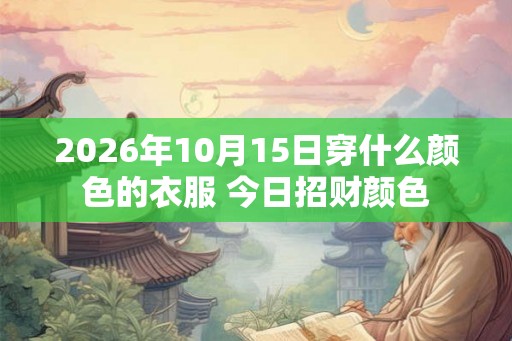 2026年10月15日穿什么颜色的衣服 今日招财颜色