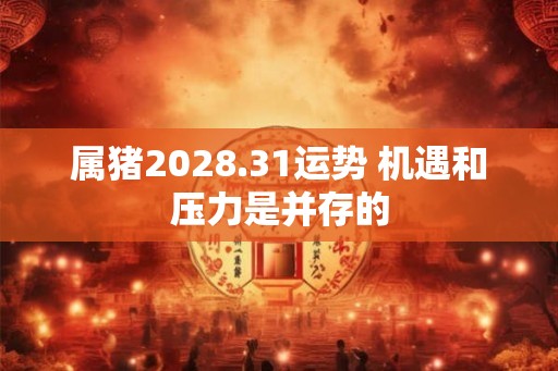 属猪2028.31运势 机遇和压力是并存的