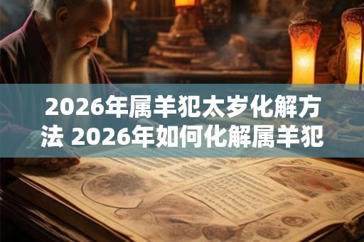 2026年属羊犯太岁化解方法 2026年如何化解属羊犯太岁