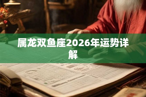 属龙双鱼座2026年运势详解