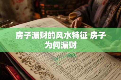 房子漏财的风水特征 房子为何漏财