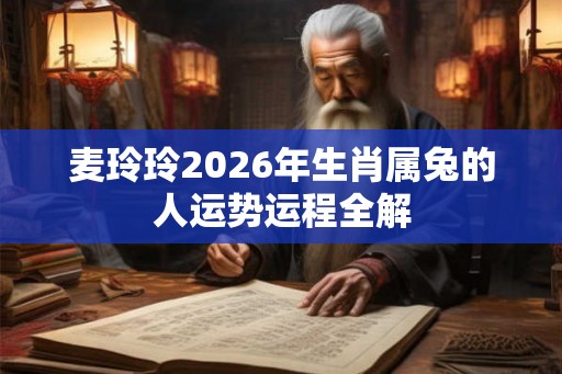 麦玲玲2026年生肖属兔的人运势运程全解