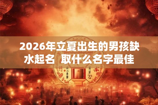 2026年立夏出生的男孩缺水起名  取什么名字最佳