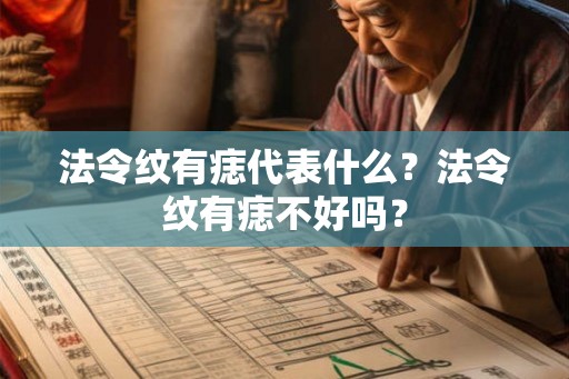 法令纹有痣代表什么？法令纹有痣不好吗？