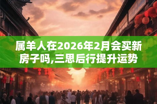 属羊人在2026年2月会买新房子吗,三思后行提升运势