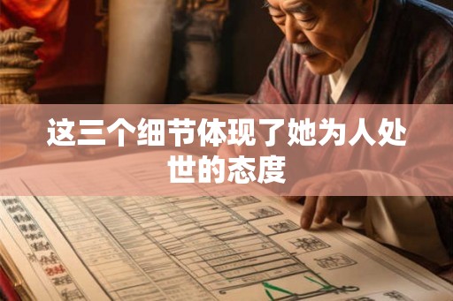 这三个细节体现了她为人处世的态度 这三个细节体现了她为人处世的态度