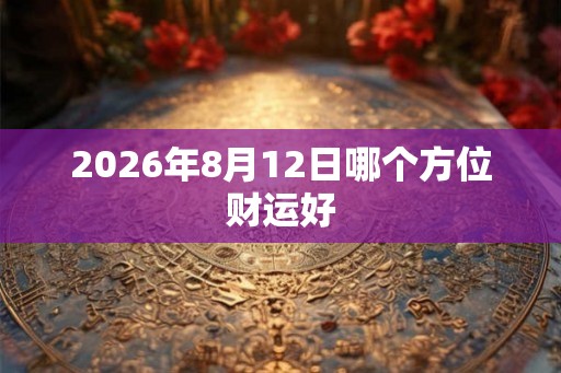 2026年8月12日哪个方位财运好