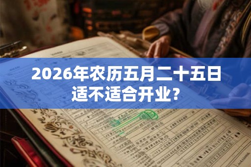 2026年农历五月二十五日适不适合开业？