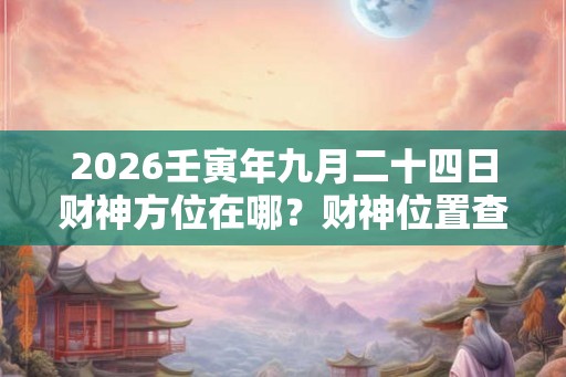 2026壬寅年九月二十四日财神方位在哪？财神位置查询