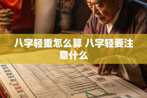 八字轻重怎么算 八字轻要注意什么