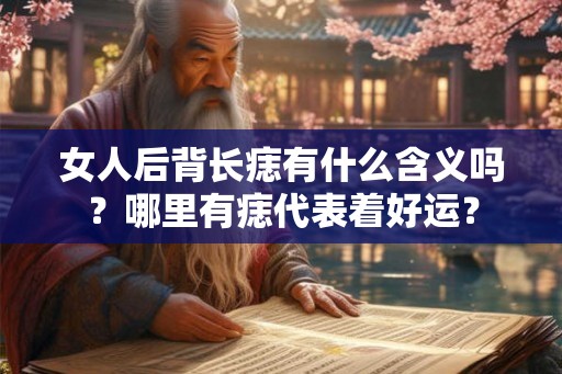 女人后背长痣有什么含义吗？哪里有痣代表着好运？