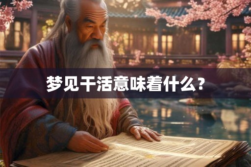 梦见干活意味着什么？