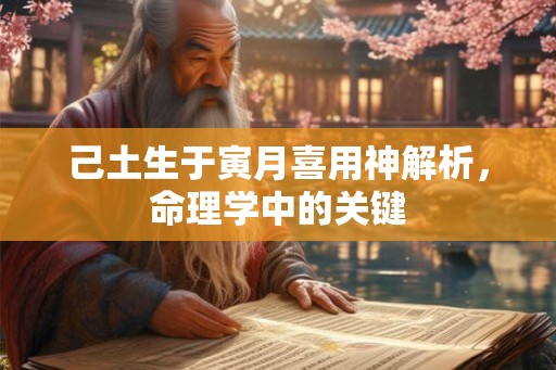 己土生于寅月喜用神解析，命理学中的关键