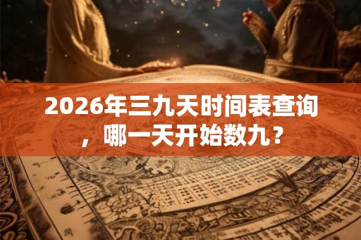 2026年三九天时间表查询,哪一天开始数九? 2026年三九天时间表查询,哪一天开始数九?