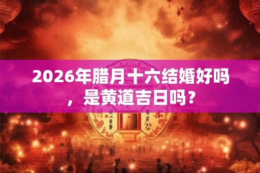 2026年腊月十六结婚好吗，是黄道吉日吗？