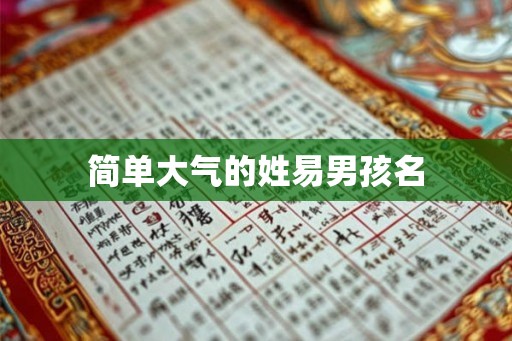 简单大气的姓易男孩名 简单大气的姓易男孩名