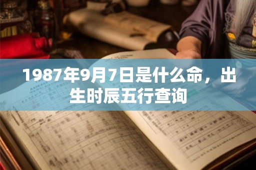 1987年9月7日是什么命，出生时辰五行查询