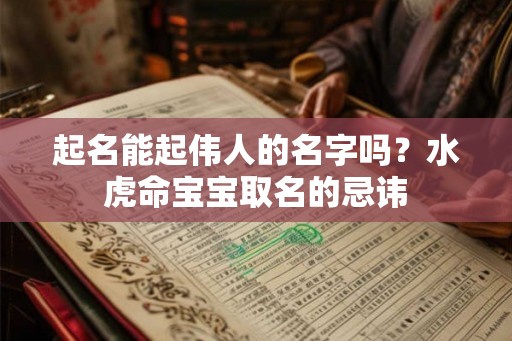 起名能起伟人的名字吗？水虎命宝宝取名的忌讳
