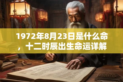 1972年8月23日是什么命，十二时辰出生命运详解
