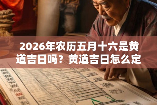 2026年农历五月十六是黄道吉日吗？黄道吉日怎么定义？
