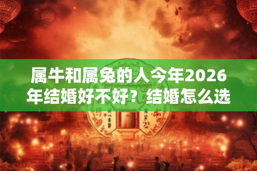 属牛和属兔的人今年2026年结婚好不好？结婚怎么选日子？