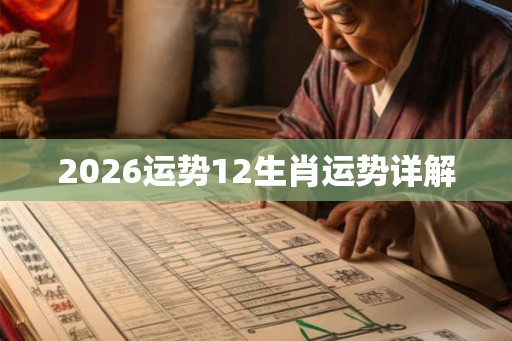 2026运势12生肖运势详解