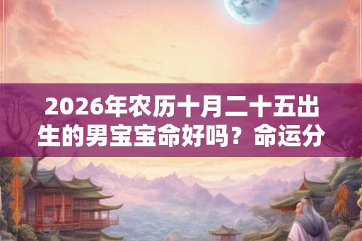 2026年农历十月二十五出生的男宝宝命好吗？命运分析