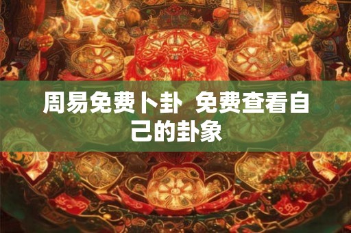 周易免费卜卦  免费查看自己的卦象