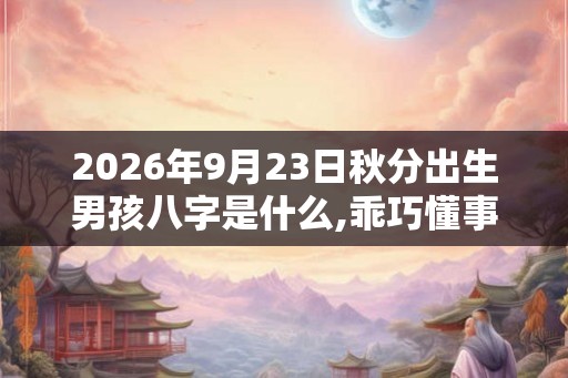 2026年9月23日秋分出生男孩八字是什么,乖巧懂事有成就