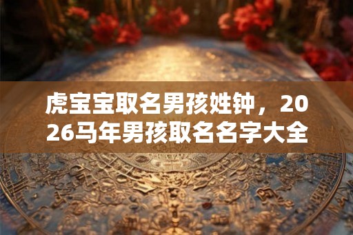 虎宝宝取名男孩姓钟，2026马年男孩取名名字大全